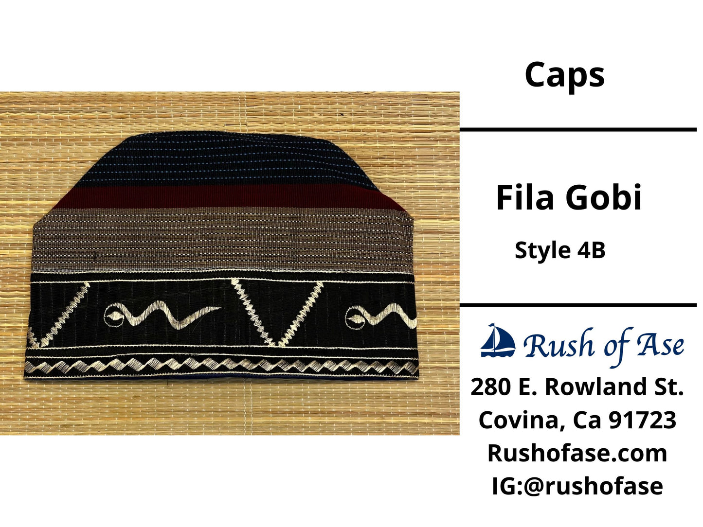 Caps | Fila Gobi | Yoruba Caps Style B