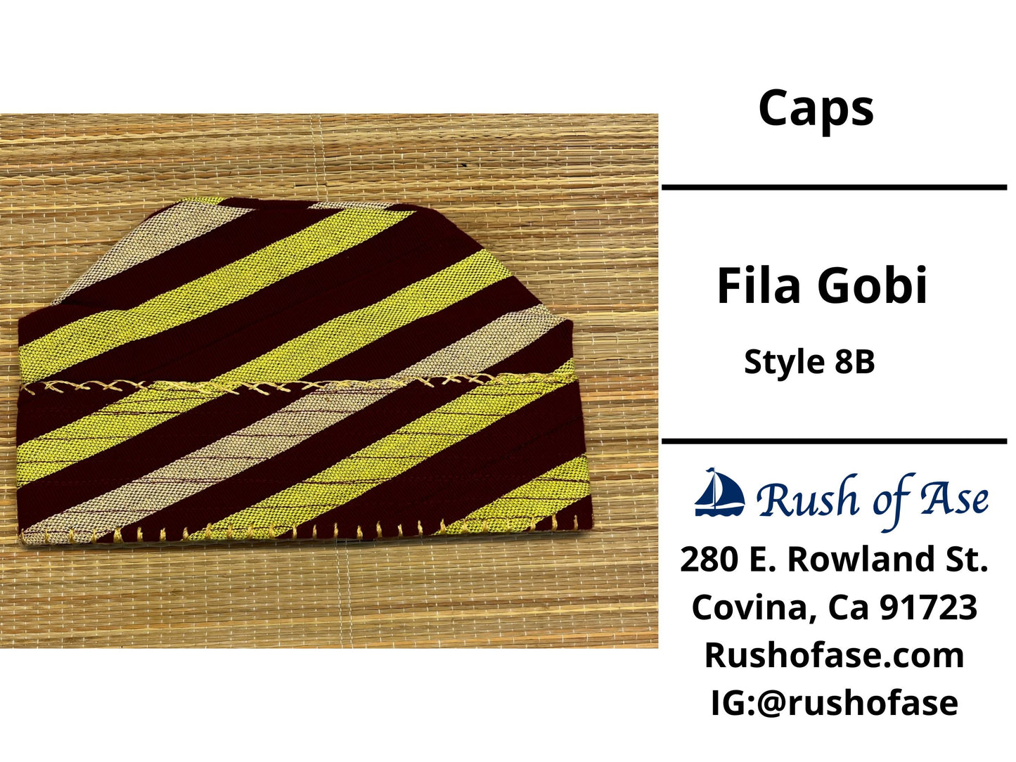 Caps | Fila Gobi | Yoruba Caps Style B