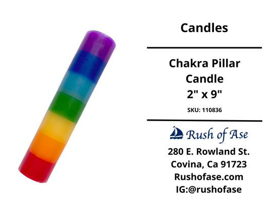 Candles | Chakra Pillar Candles - 2"x9"