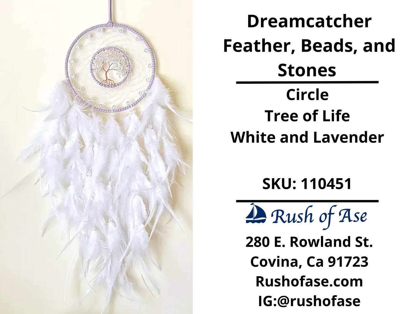 Dreamcatcher | Feather, Beads, and Stones Dreamcatcher