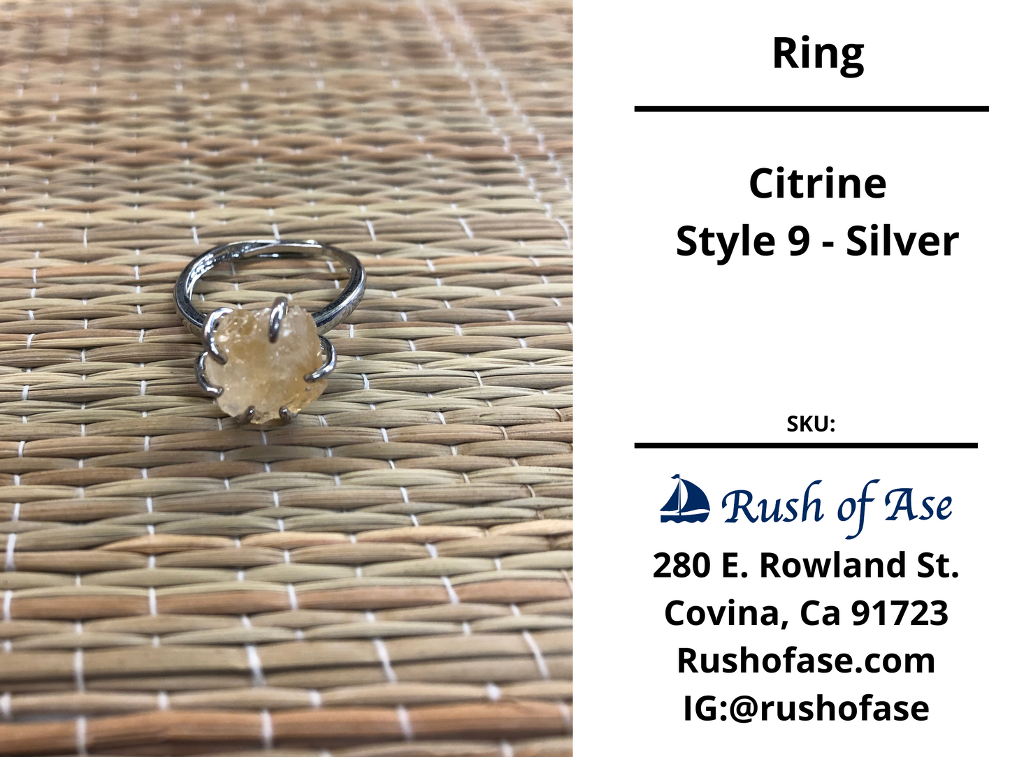Rings | Raw Stone Adjustable Ring