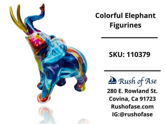 Decor | Colorful Elephant Figurines
