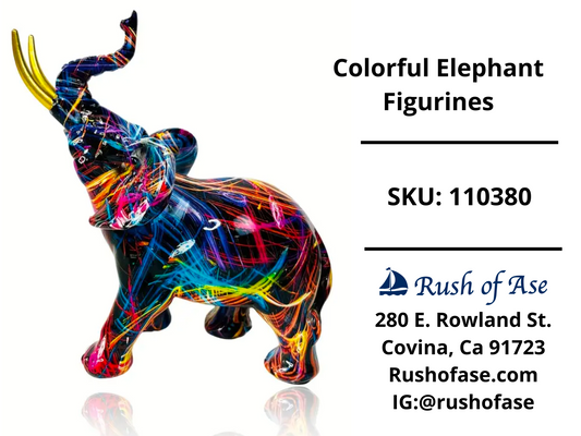 Decor | Colorful Elephant Figurines