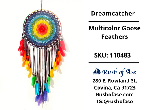 Dreamcatcher | Multicolor Goose Feathers