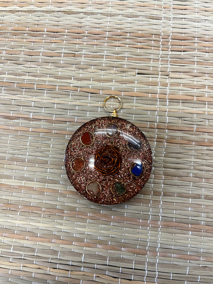 Stone Necklaces | Orgonite Chakra Pendant with Copper Coil