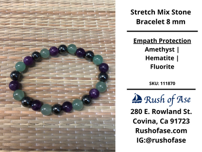 Stone Bracelet 8mm | Stretch Mix Stone Bracelet