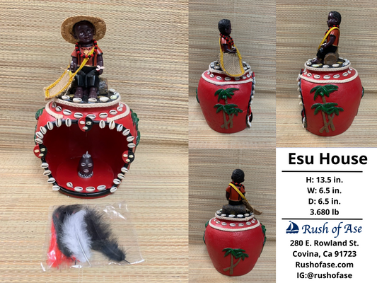 Orisa Statues | Esu Resin Statues | Esu House | Esu Ile - 13"  [FREE SHIPPING USA]