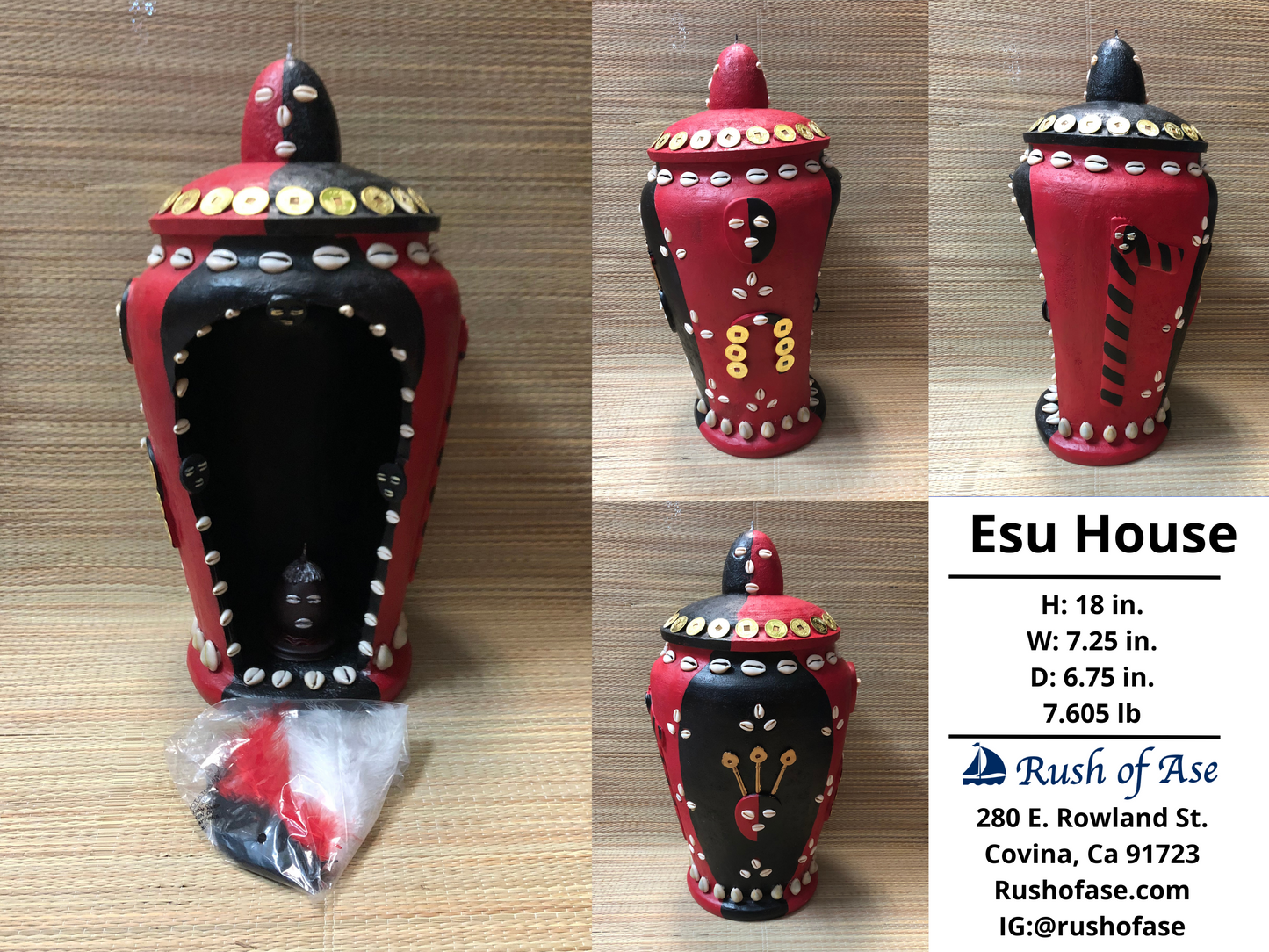 Orisa Statues | Esu Resin Statues | Esu House | Esu Ile - 18" | Style 3-5  [FREE SHIPPING USA]