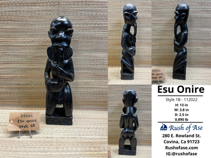 Orisa Statues | Esu Onire Black Wood Statues | Esu of Good Fortune  [FREE SHIPPING USA]