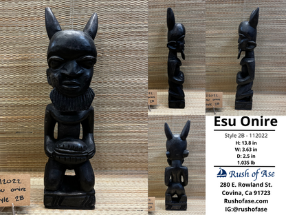 Orisa Statues | Esu Onire Black Wood Statues | Esu of Good Fortune  [FREE SHIPPING USA]
