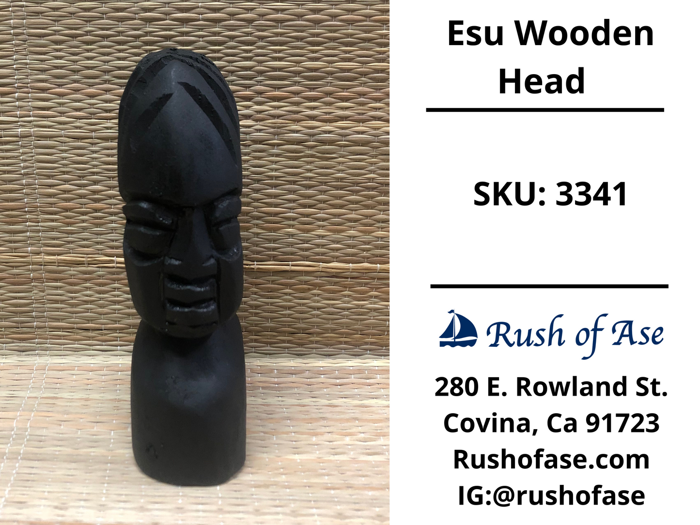 Orisa Statues | Esu Wooden Head