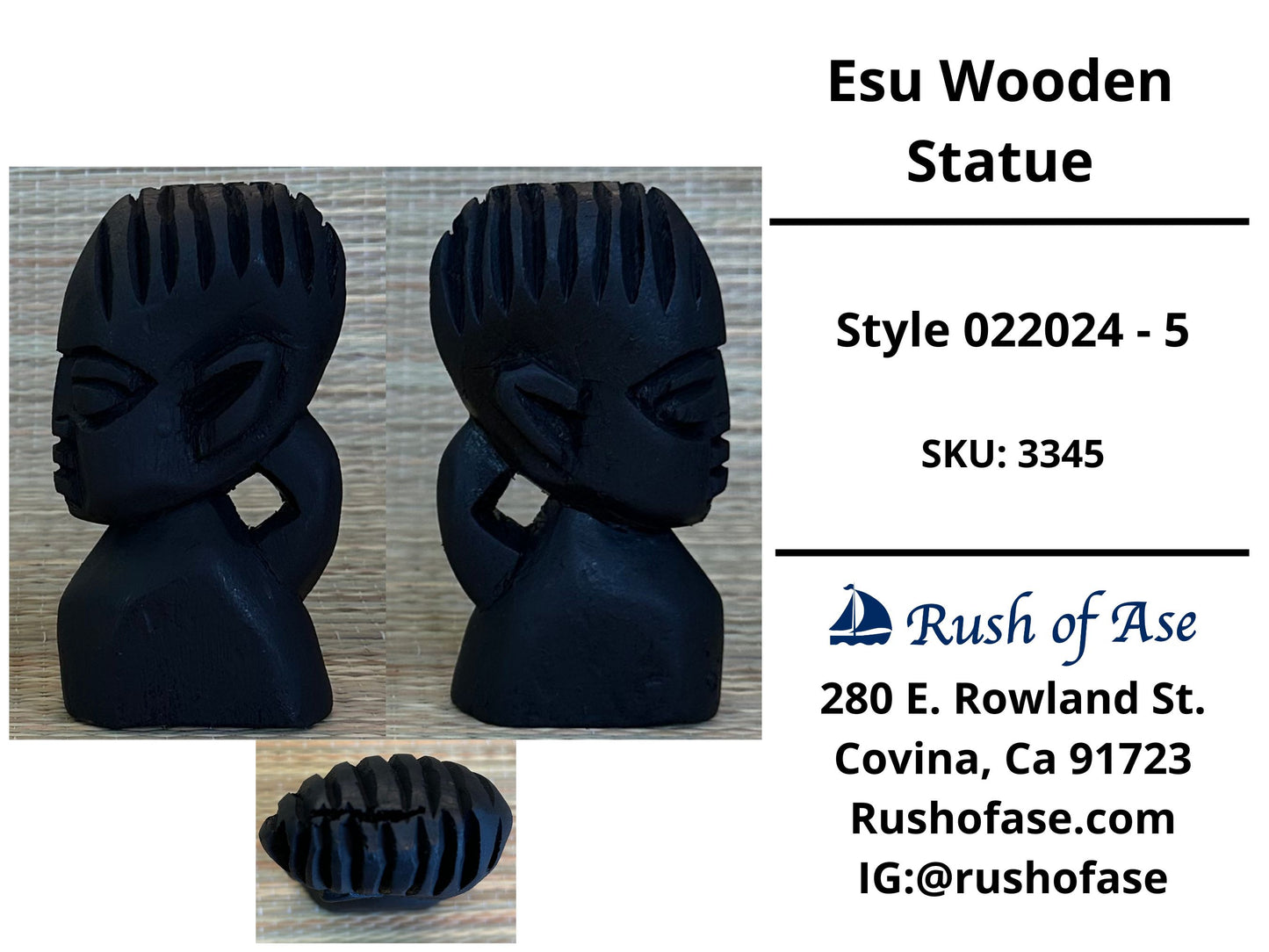 Orisa Statues | Esu Wooden Head