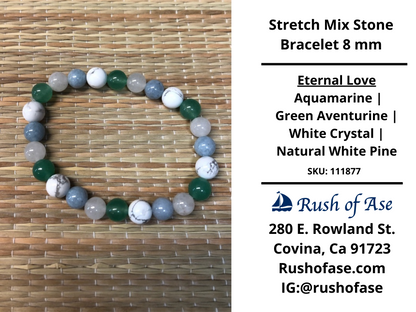 Stone Bracelet 8mm | Stretch Mix Stone Bracelet