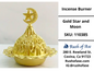Incense Burner | Gold Star and Moon