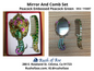 Mirror | Embossed Mirror and Comb Set