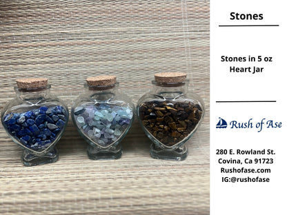 Stones | Stones in Heart Jar - 5 oz