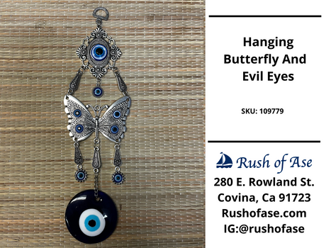 Decor | Hanging Butterfly And  Evil Eyes
