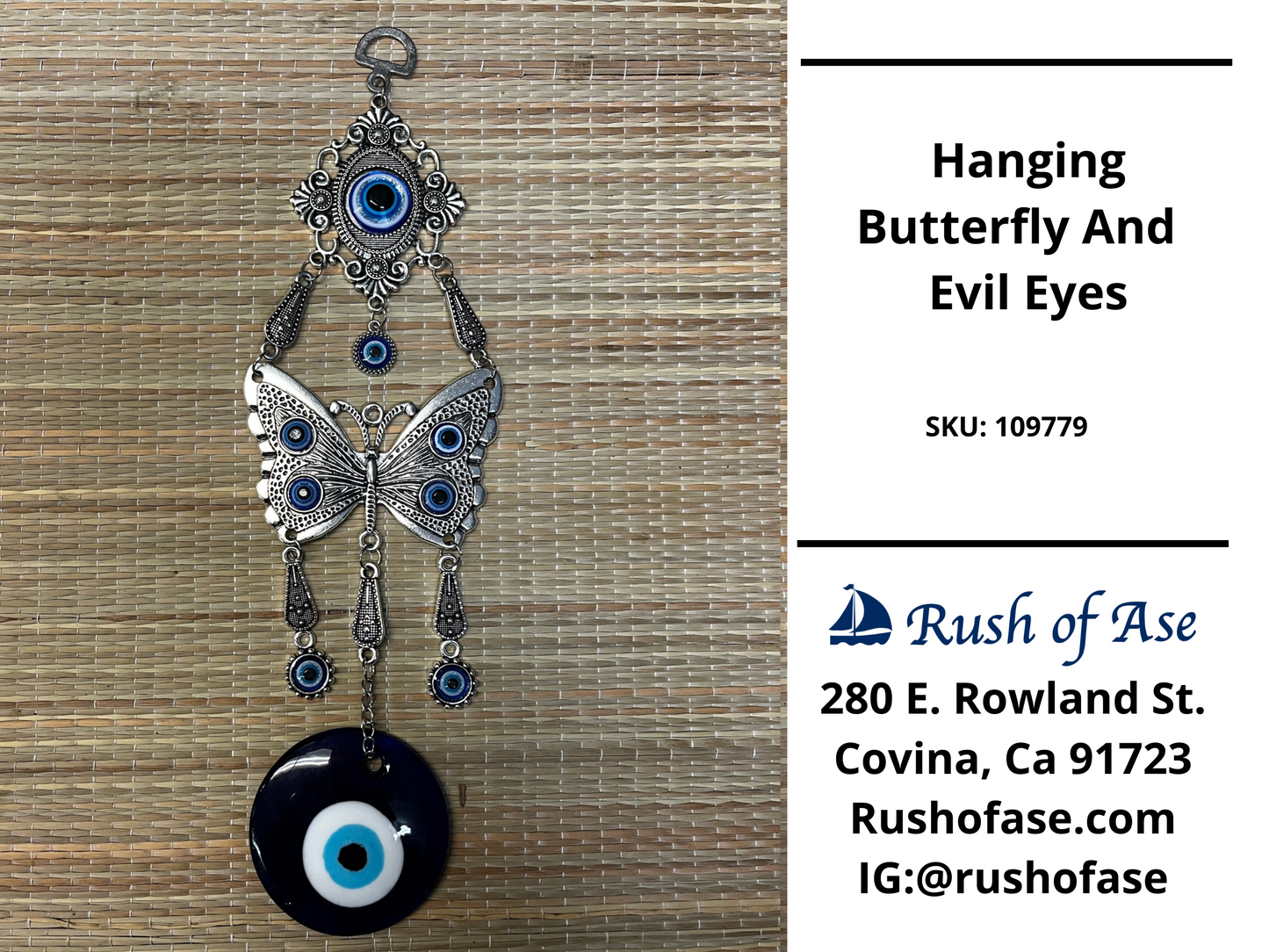 Decor | Hanging Butterfly And  Evil Eyes