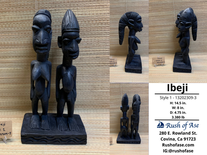 Orisa Statues | Ibeji Wood Statues - Style 1 [FREE SHIPPING USA]