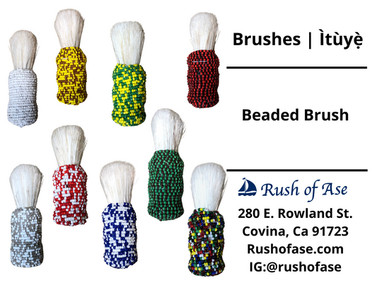 Brush | Beaded Brush | Brush of Ifa | Ìtùyẹ̀