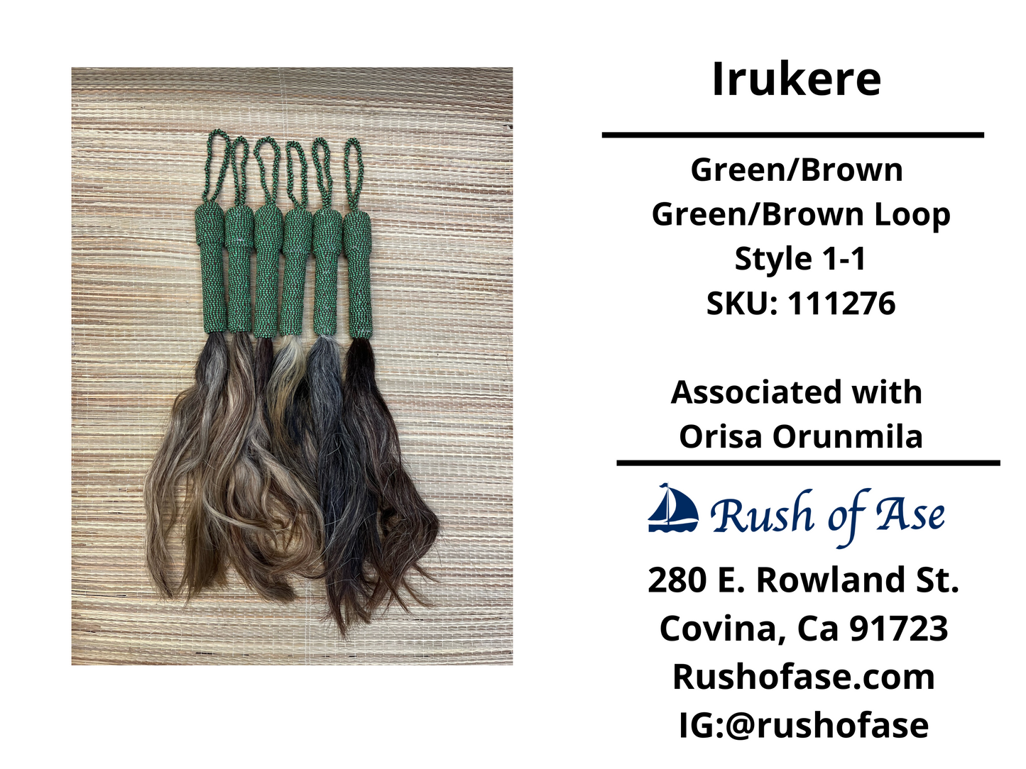 Irukere Small | Horsetail-fly-whisk | cow tail -fly-whisk  | Sheep Wool fly-whisk
