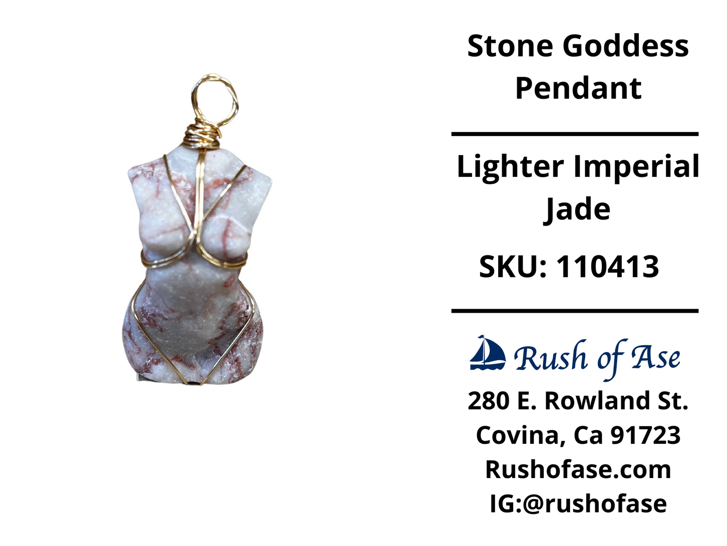 Stone Goddess Pendant Necklace