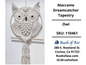 Macrame Dreamcatcher Tapestry | Owl