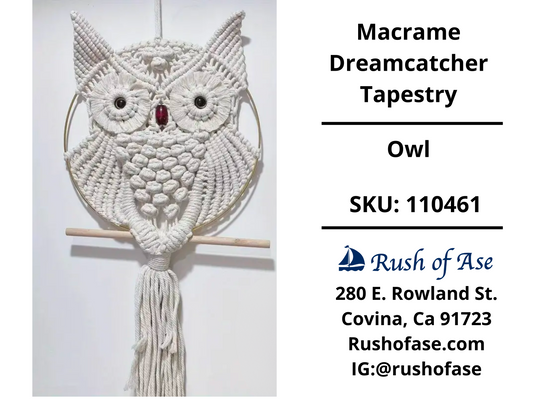 Macrame Dreamcatcher Tapestry | Owl