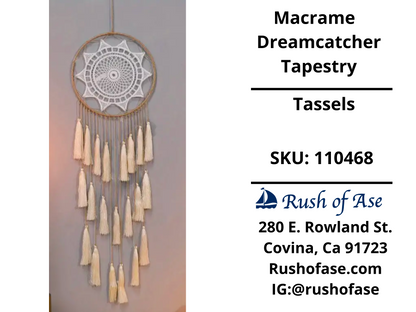 Macrame Dreamcatcher Tapestry | Tassel