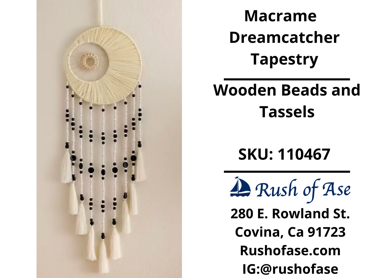 Macrame Dreamcatcher Tapestry | Tassel