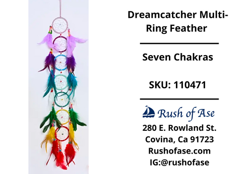 Dreamcatcher Multi-Ring Feather | Seven Chakras