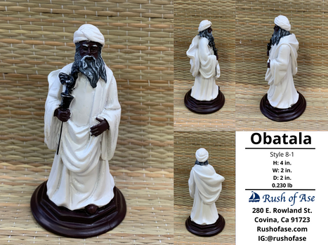 Orisa Statue | Obatala Resin Statue - 4" | Style 8-1
