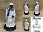 Orisa Statues | Obatala Resin Statue - 4" | Style 8-1