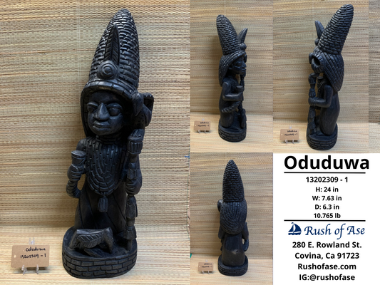 Orisa Statues | Wooden Statues | Oduduwa Wooden Black Statue