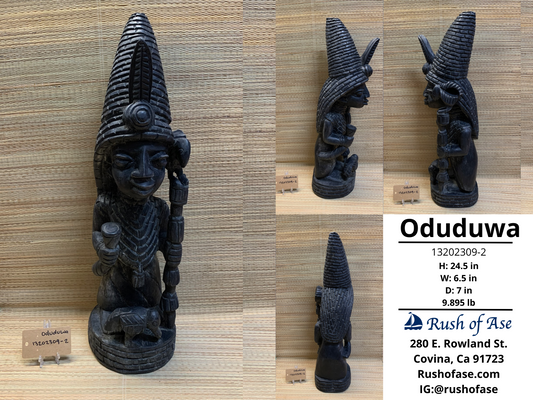 Orisa Statues | Wooden Statues | Oduduwa Wooden Black Statue