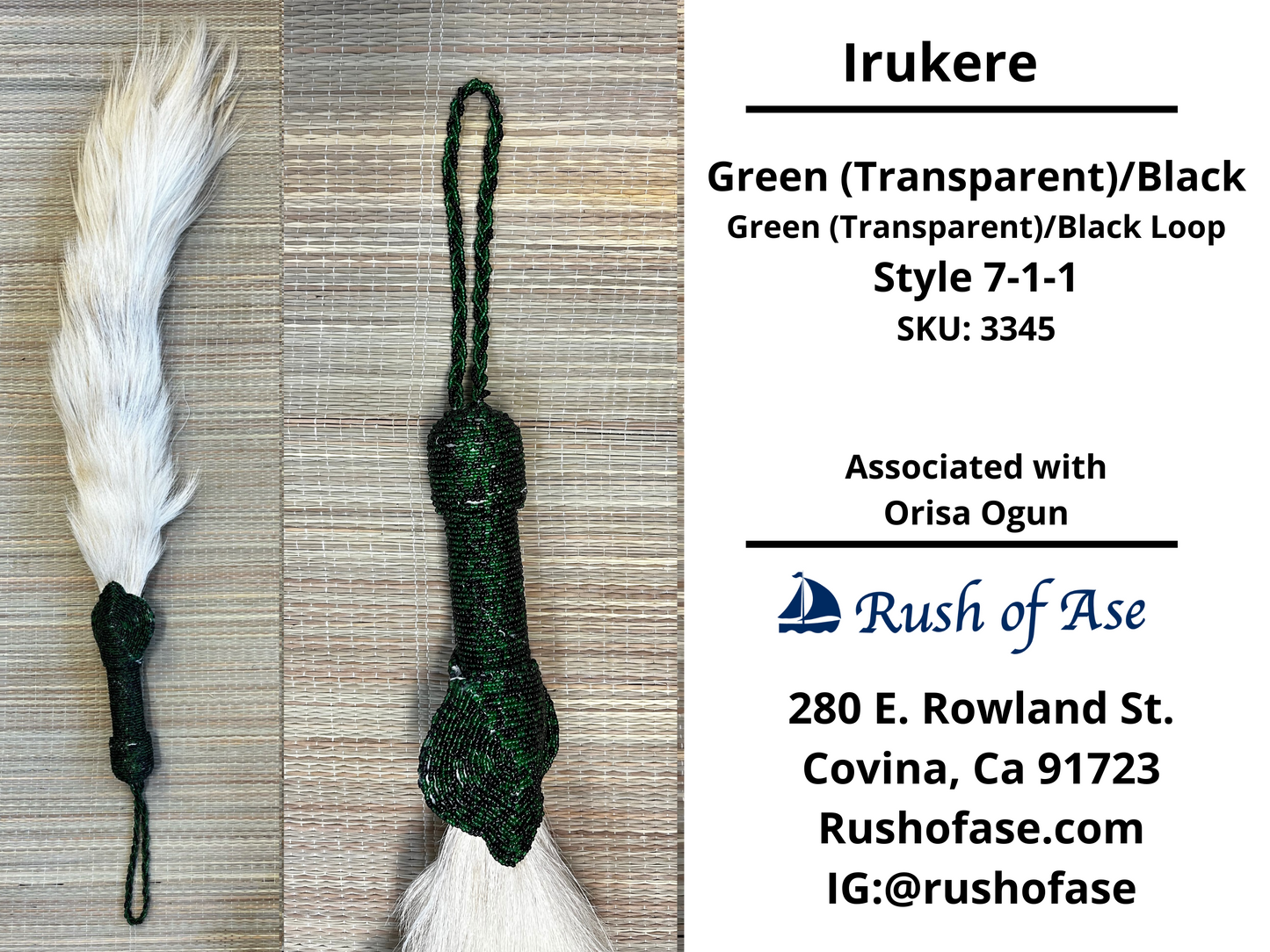 Irukere Big | Horsetail-fly-whisk | cow tail -fly-whisk  | Sheep Wool fly-whisk  [FREE SHIPPING USA]