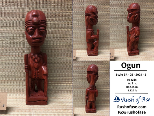 Orisa Statues | Ogun Wood Statue - Style 3R
