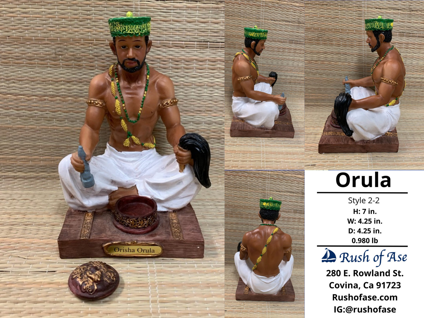 Orisa Statue | Orula Resin Statue - 7" | Style 2-2