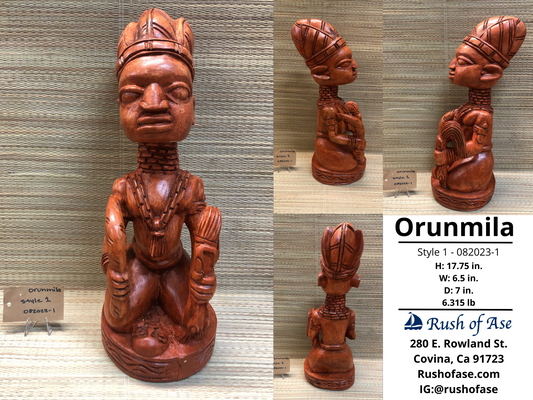 Orisa Statues | Orunmila Wood Statue - Style 1