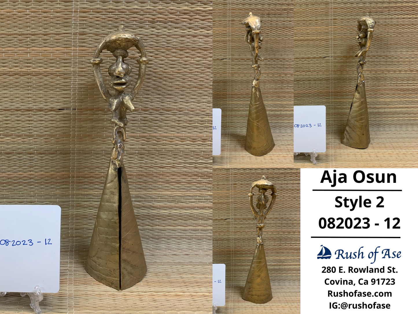 Bells | Brass Bells | Osun Brass Bell | Aja Osun [FREE SHIPPING USA]