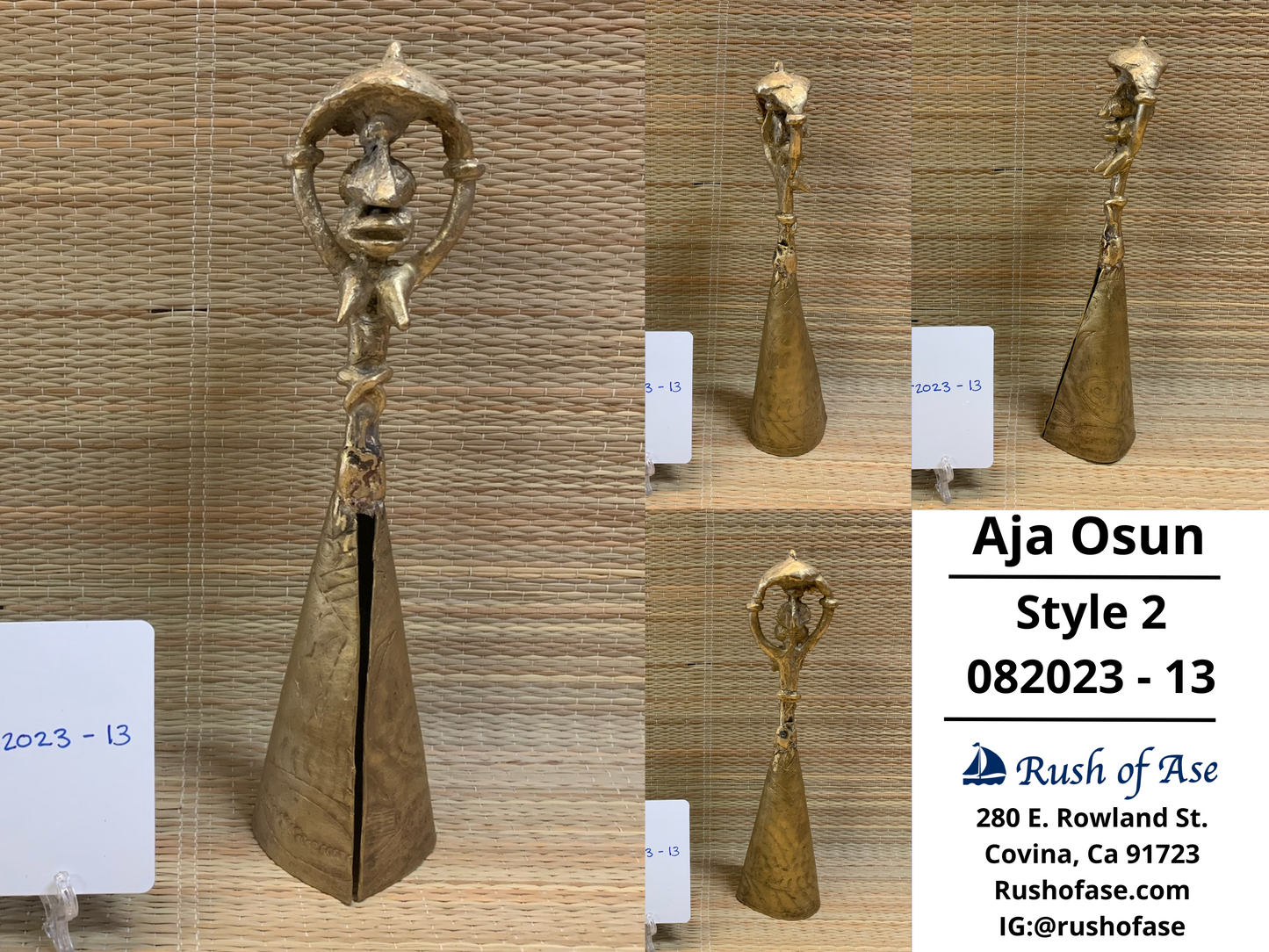 Bells | Brass Bells | Osun Brass Bell | Aja Osun [FREE SHIPPING USA]