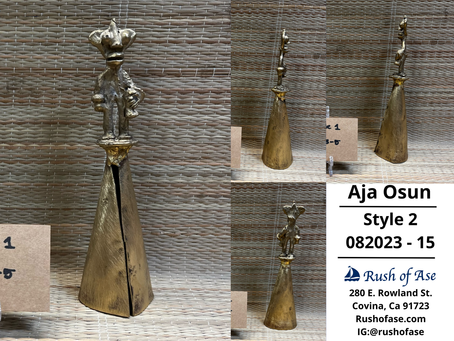 Bells | Brass Bells | Osun Brass Bell | Aja Osun [FREE SHIPPING USA]