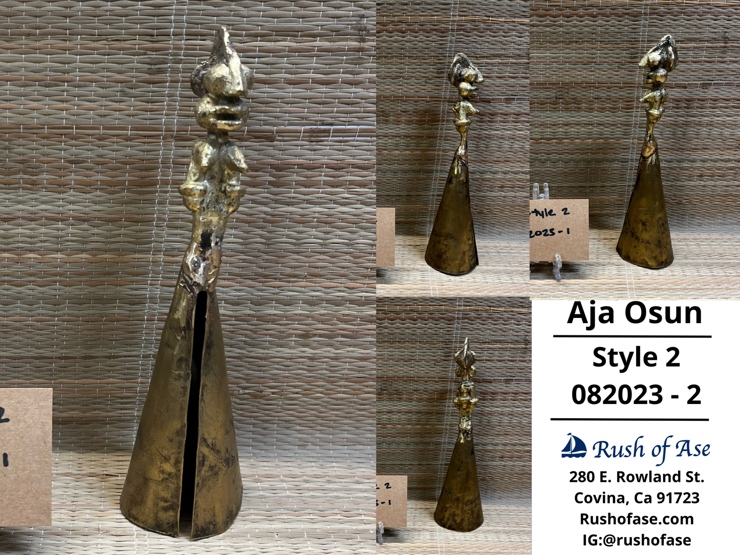 Bells | Brass Bells | Osun Brass Bell | Aja Osun [FREE SHIPPING USA]