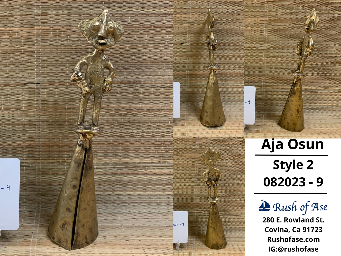 Bells | Brass Bells | Osun Brass Bell | Aja Osun [FREE SHIPPING USA]