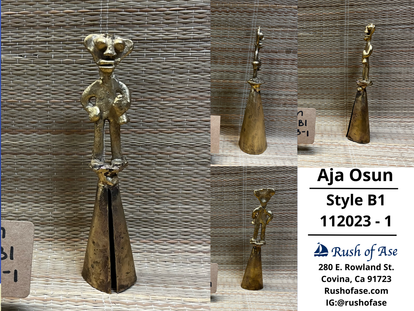 Bells | Brass Bells | Osun Brass Bell | Aja Osun [FREE SHIPPING USA]