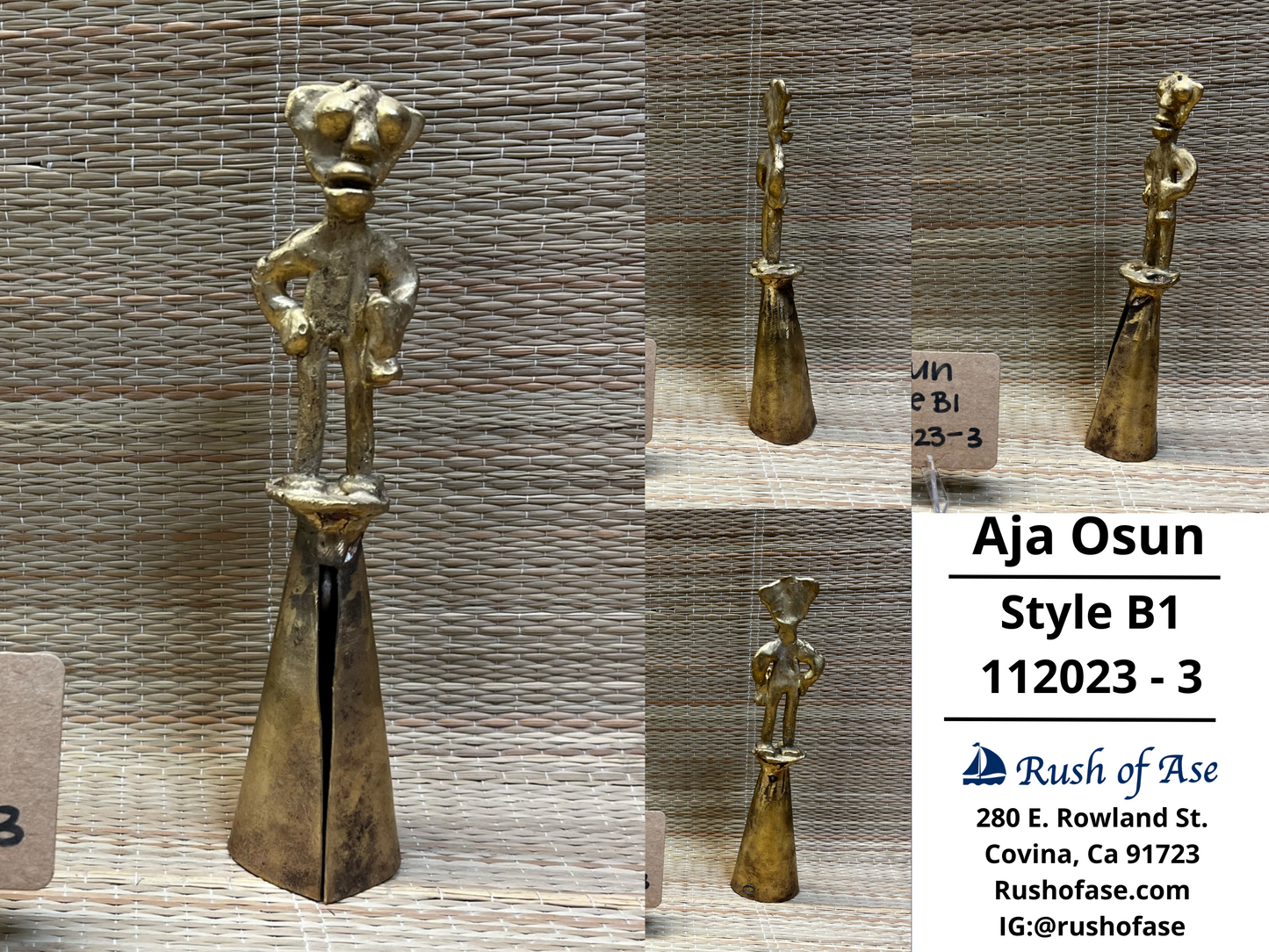 Bells | Brass Bells | Osun Brass Bell | Aja Osun [FREE SHIPPING USA]