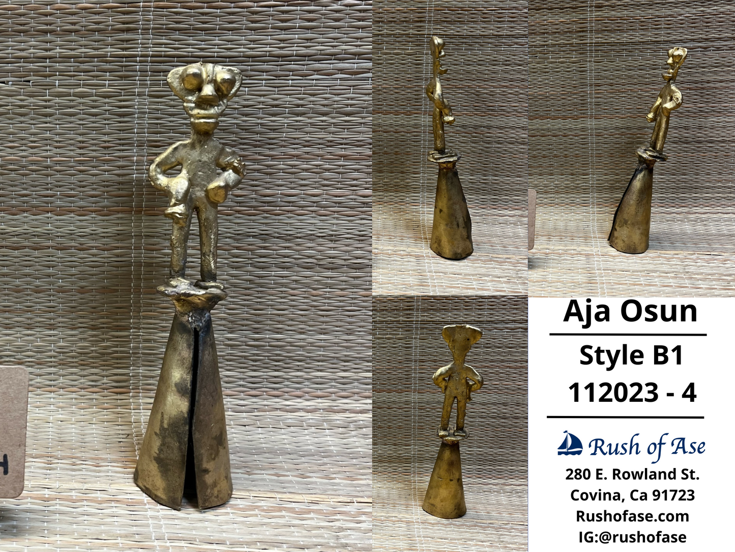 Bells | Brass Bells | Osun Brass Bell | Aja Osun [FREE SHIPPING USA]
