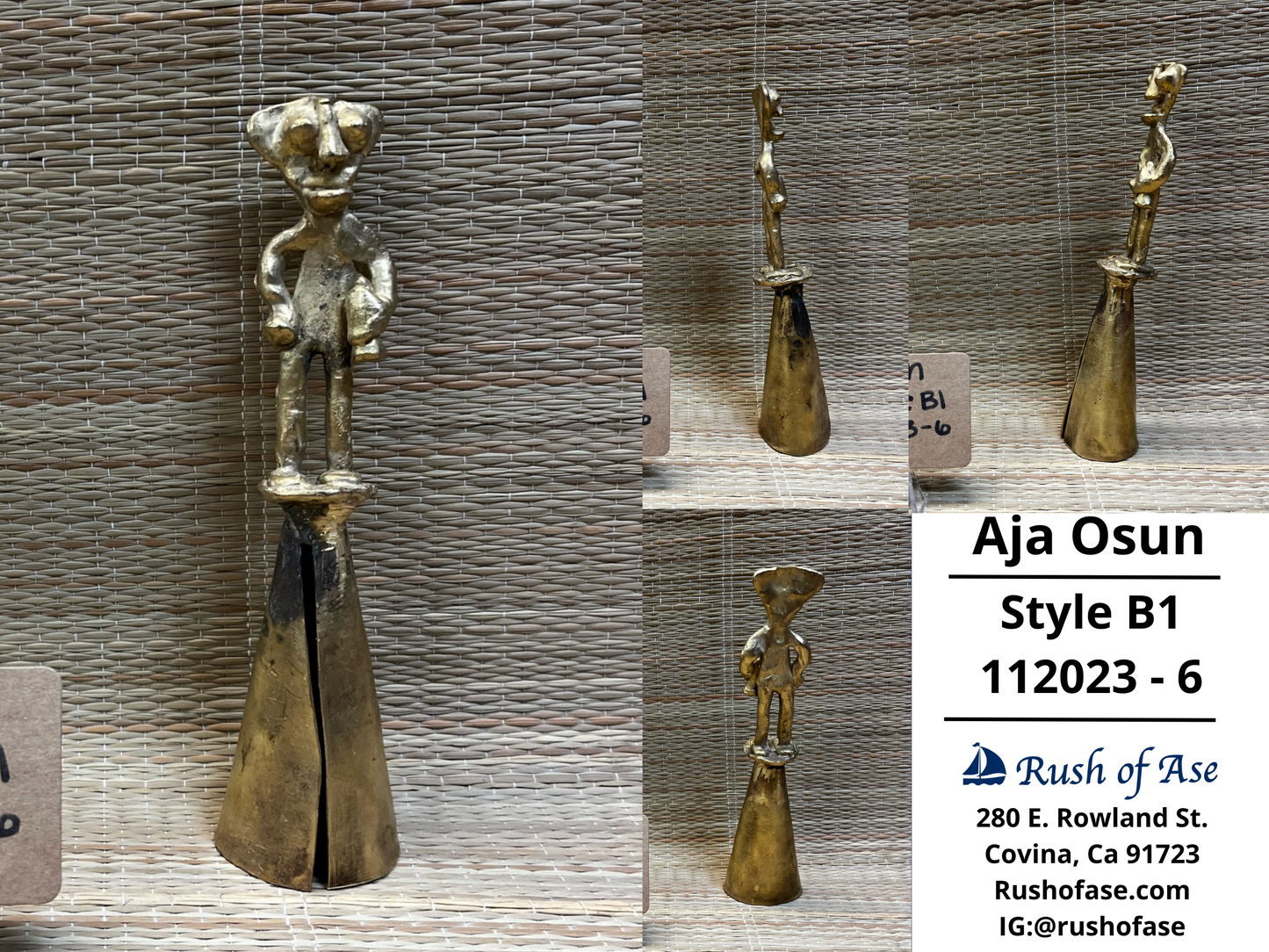 Bells | Brass Bells | Osun Brass Bell | Aja Osun [FREE SHIPPING USA]