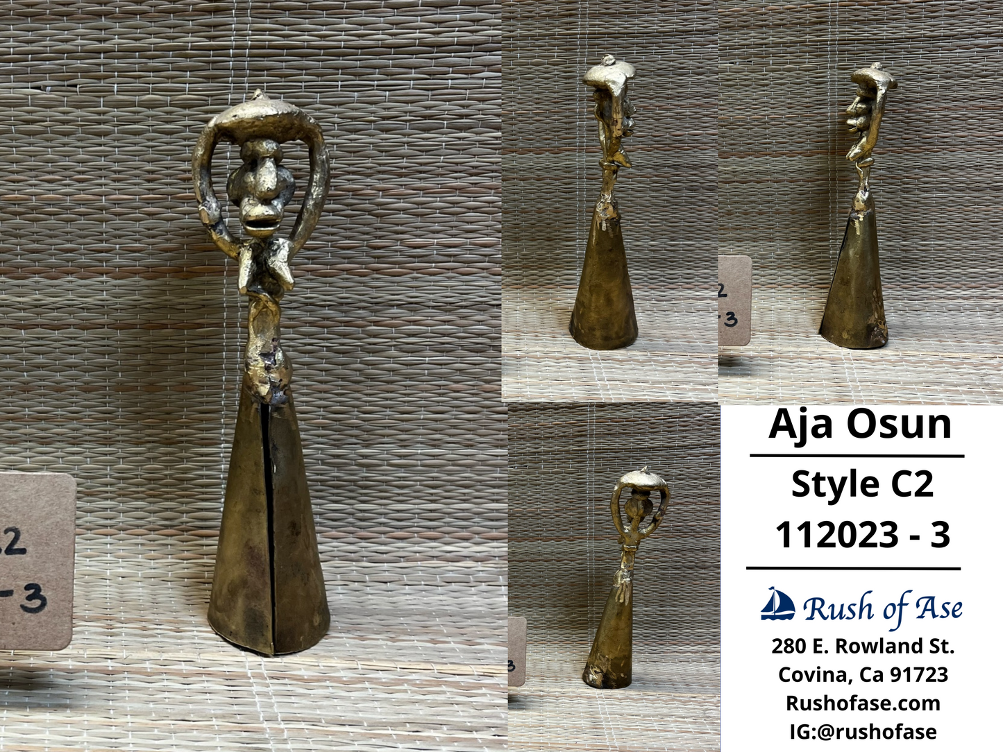 Bells | Brass Bells | Osun Brass Bell | Aja Osun [FREE SHIPPING USA]