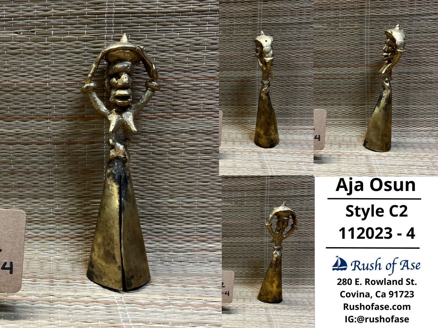 Bells | Brass Bells | Osun Brass Bell | Aja Osun [FREE SHIPPING USA]